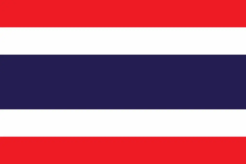 The Thai flag represents Thai translation services 