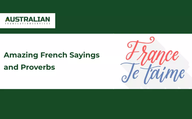 Title card for a blog post about amazing French sayings and cultural proverbs