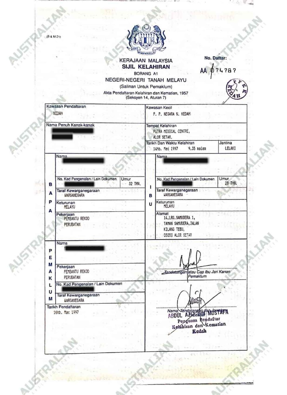 Naati Certified Birth Certificate Translation in Australia