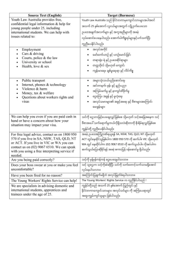 YLA Translation Burmese bilingual YLA Translation Burmese bilingual