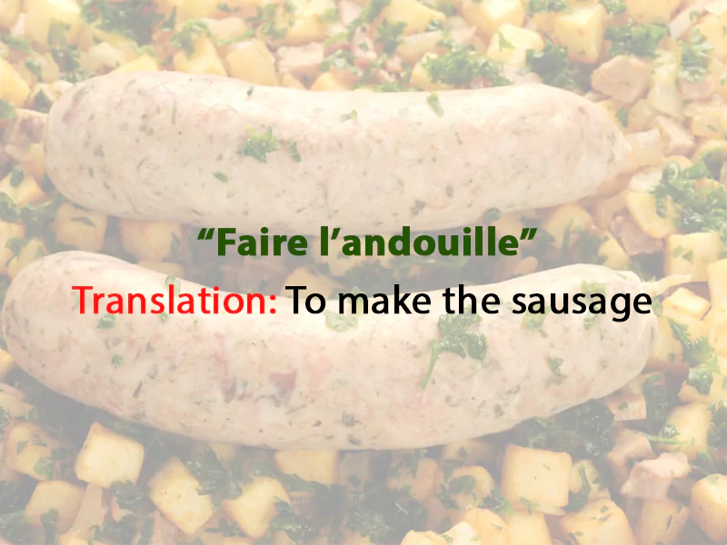 Translation: To make the sausage Translation: To make the sausage