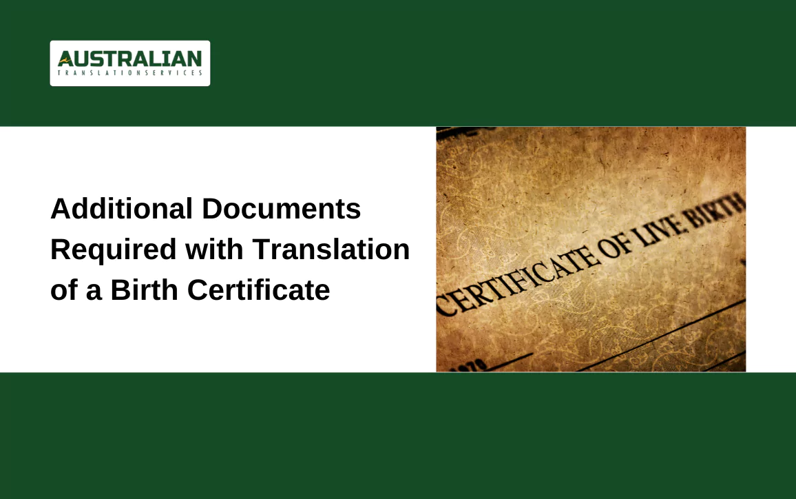 The Banner talks about Additional Documents Required with Translation of a Birth Certificate
