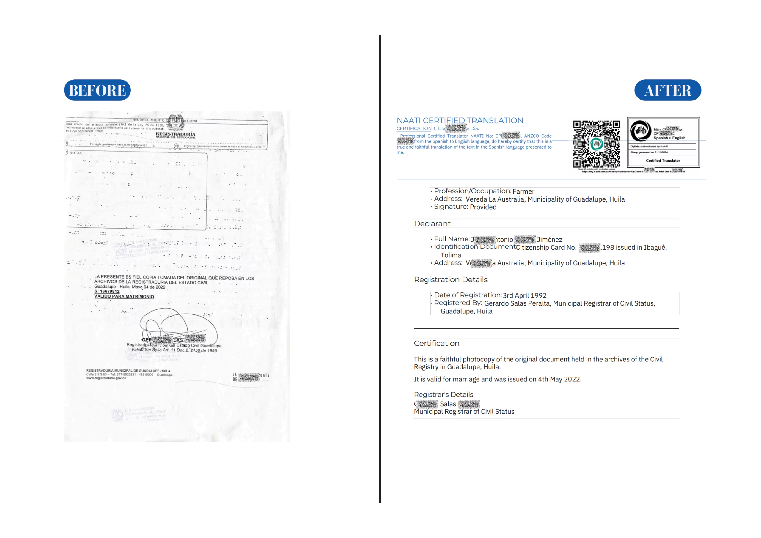  Marriage certificate translation Spanish to English sample 