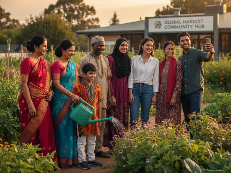 Image showing people from different communities together.<br />
