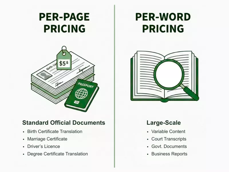 Choosing between Per-Page or Per-Word Pricing Strategically