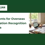 Banner showing human translator specifying the documents required for overseas qualification recognition in Australia