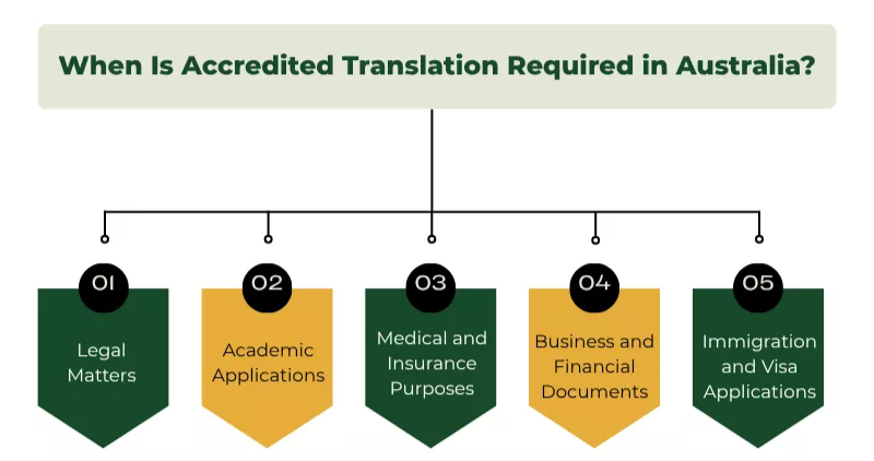 Flowchart showing when do you need certified translation for legal and immigration matters