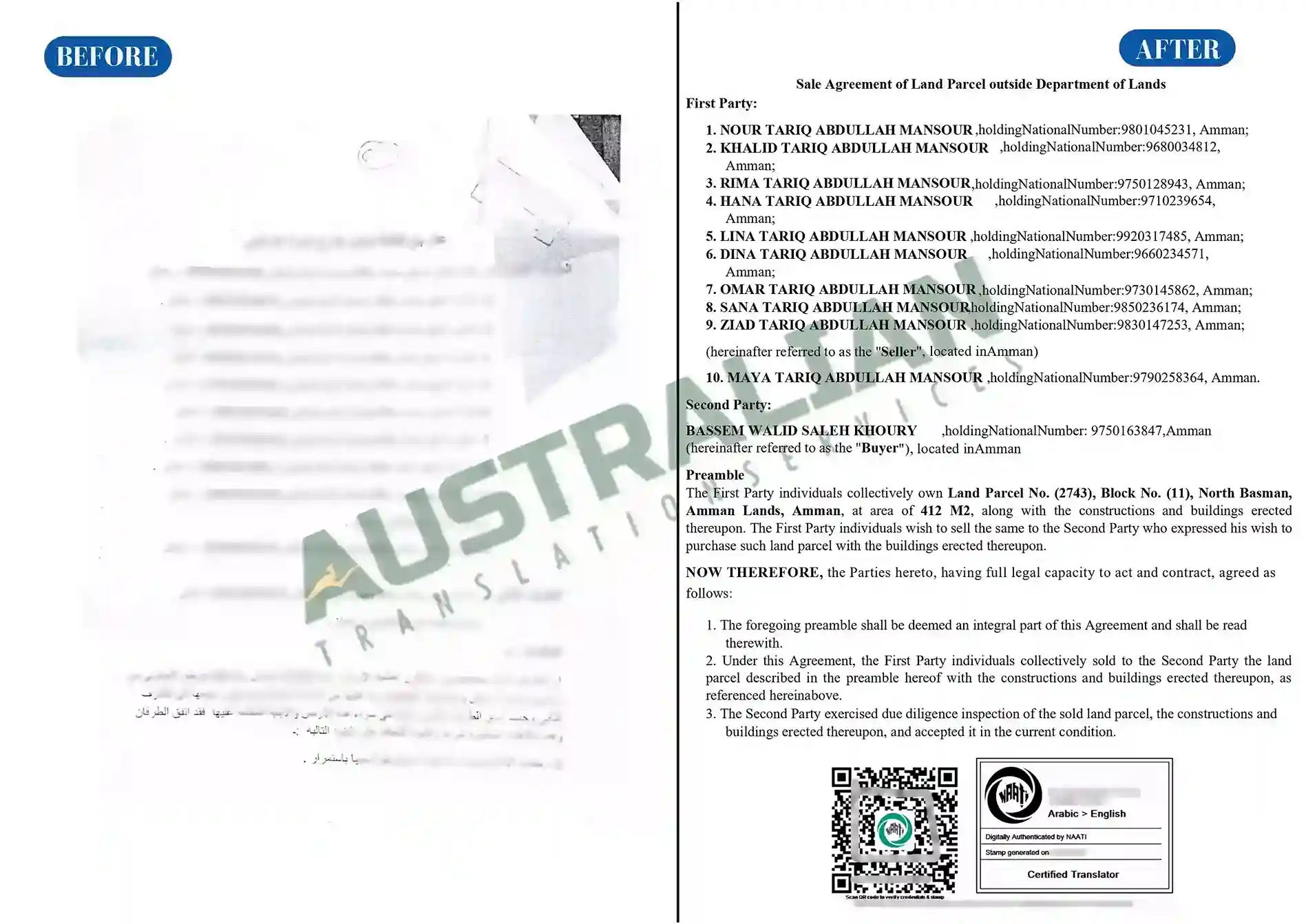 ATS- Contract Arabic to English